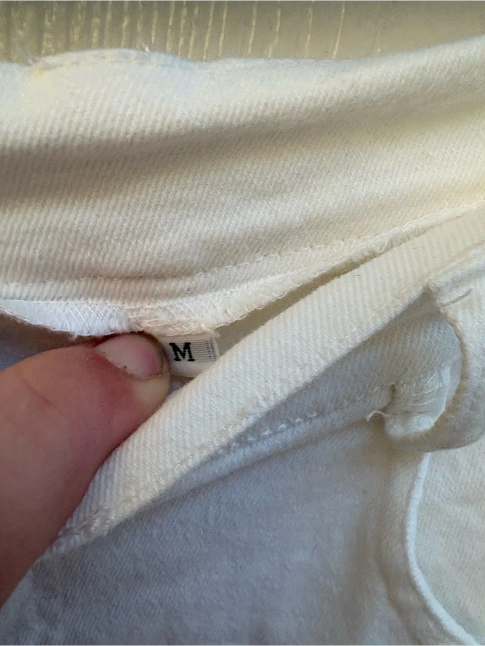 Frayed Tiered White Denim Shorts